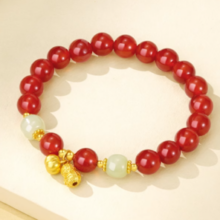 好“柿”来临！Chow Tai Seng 周大生 好柿花生925银玛瑙玉髓手串