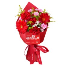 京东鲜花 母亲节主题鲜花花束+丝巾+贺卡