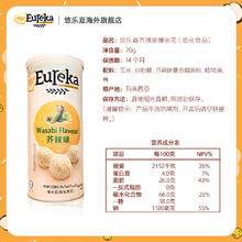 悠乐嘉 my EUREKA 马来西亚】进口手工爆米花myeureka悠乐嘉罐装海盐零食蘑菇形天猫