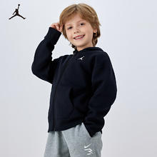 Jordan 耐克AJ童装卫衣春装男女童新款上衣外套儿童连帽开衫