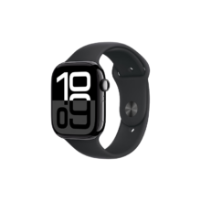 Plus:Apple/苹果 Watch Series 10 智能手表GPS+蜂窝款46毫米亮黑色铝金属表壳黑色运动型表带M/L MWYK3CH/B