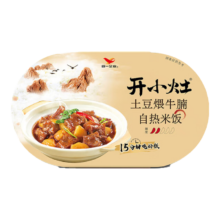 再降价、plus会员：统一开小灶 土豆煨牛腩自热米饭 盒装 271g*1盒*10件