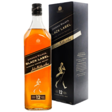 尊尼获加 黑方黑牌 12年 苏格兰调和型威士忌 1000ml 40度 礼盒装 进口洋酒