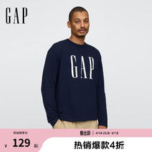 Gap 男女装纯棉印花大logo长袖