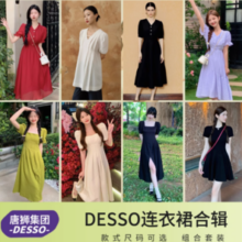DESSO 唐狮集团  DESSO夏季法式碎花吊带长裙