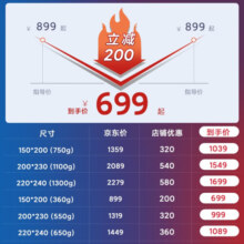 8H 静音95%白鹅绒被（抗菌版) 95%白羽绒被芯秋冬被子Y1C 香槟色 150*200cm（填充750g）