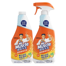 威猛先生（Mr Muscle） 油污清洁剂 455g+455g替换装 柑橘香 厨房重油污净
