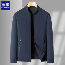 罗蒙 立领夹克男士外套 藏青 2XL