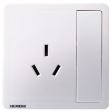 西门子（SIEMENS）致典系列雅白 开关插座面板电源墙壁插座 家用墙壁暗装86型 16A三孔带开关16.5元 (券后省2)
