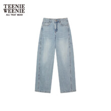 20点：Teenie Weenie 小熊 女装牛仔裤长裤  莱赛尔棉香蕉裤 浅蓝色 M (165)