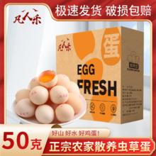百亿补贴：凡人乐 农家虫草蛋山林散养土鸡蛋 50g