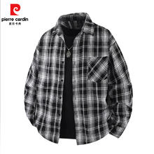 pierre cardin 皮尔·卡丹 2025春夏款男士格子衬衣外套