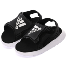 限尺码：adidas 耐磨舒适透气中小童魔术贴运动沙滩凉鞋