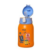 富光 SHB2037-500 儿童保温杯+吸管盖+直饮盖+内塞盖 500ml 活力橙