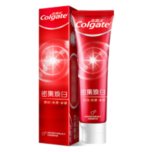 PLUS：高露洁 密集焕白美白牙膏 去牙渍亮白含氟去黄薄荷 120g 新老包装随机发货
