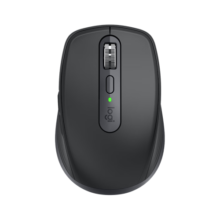 罗技（Logitech）大师系列 MX Anywhere 3S 静音鼠标 无线蓝牙双模鼠标 商务办公 便携智能鼠标 石墨黑 接收器另购