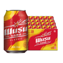 乌苏啤酒 经典乌苏新疆烈性啤酒 330mL *24罐 整箱装