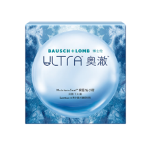博士伦硅水凝胶隐形眼镜高透氧水润舒适 奥澈月抛1片 350度
