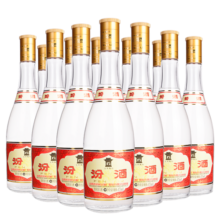 汾酒【厂方运营】山西杏花村酒黄盖玻汾53度475ml *12瓶清香白酒 53%vol 475mL 12瓶