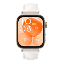 华为 【真皮材质，细腻触感】WATCH FIT 3 智能手表 国家补贴15%  珍珠白 轻薄大屏运动减脂