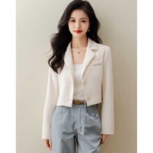 马克华菲女装小个子穿搭短款女式外套春秋气质百搭显瘦小西装女