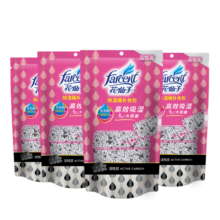 花仙子（Farcent）除湿盒补充包 干燥剂除湿剂衣柜防潮鞋柜 活性炭无香 350g*4袋