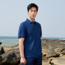 23日20点，plus会员:YOUNGOR 雅戈尔 短袖POLO衫男 纯棉面料 YSPC520078FCB藏青色 2XL