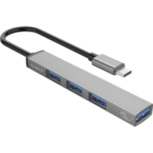 奥睿科（ORICO）拓展坞type-c转USB3.0分线器扩展4口HUB集线器转换器 笔记本电脑铝合金转接头AH-13