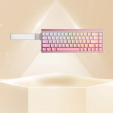 21日0点：狼蛛 HERO 68HE 有线键盘 侧刻粉色 黑皇磁轴 RGB