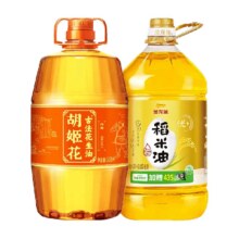 88VIP：胡姬花 古法花生油6.08L*1桶+金龙鱼稻米油5.435L*1桶