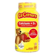 丽贵lilcritters进口小熊软糖补钙维生素d3儿童咀嚼钙片宝宝钙vd