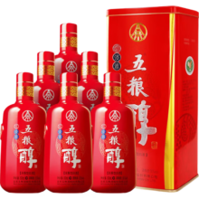 五粮液股份 五粮醇 红淡雅 浓香型白酒 50度 500ml*6 整箱装（无礼袋）