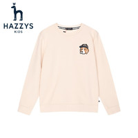 HAZZYS 儿童亲肤圆领卫衣 象牙白