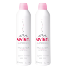 依云（evian）矿泉水喷雾300ml*2 敏感肌 补水保湿 定妆爽肤水囤货装