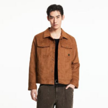 20点开始：JACK&JONES 杰克·琼斯 仿麂皮 翻领夹克