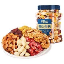 百亿补贴：百草味混合坚果  罐装每日坚果 500g/罐-3坚果籽类+3果干