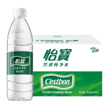 再降价、88VIP：怡宝饮用水纯净水非矿泉水555ml*24瓶整箱装水