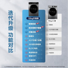 小天鹅（LittleSwan）滚筒洗衣机全自动 10公斤家用大容量 洗衣液智能投放 浣彩系列 紫外线除菌 超薄机身 【无烘干|巡航除菌|智投】616T1B滚筒