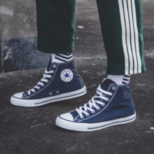 匡威（Converse）帆布鞋男鞋女鞋经典2025新款夏季三星标情侣鞋高帮1970S休闲鞋 102307海军蓝 38
