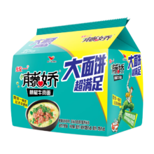 plus会员：统一藤娇 藤椒牛肉面 大面饼超满足 135g*5袋  大袋五合一