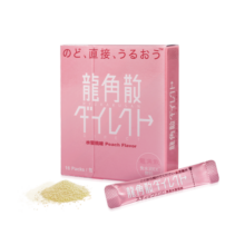 龙角散龙角散润喉糖 日本原装进口 清爽护嗓草本糖果 水蜜桃味16条11.2g