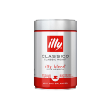 ILLY意利意大利原装进口意式黑咖啡 中烘咖啡粉250g/罐