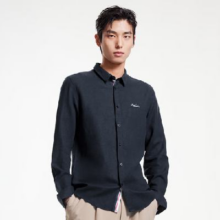 再降价、20点开始：JACK&JONES 杰克·琼斯 天丝亚麻 商务刺绣衬衫 颜色可选