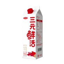 需首购、plus会员:三元 鲜活 鲜牛奶 950ml 单瓶装
