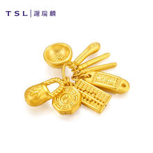 TSL 谢瑞麟 丰衣足食系列 女士黄金吊坠 XI542 5.25g