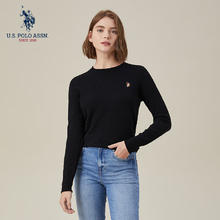 U.S. POLO ASSN. 美国马球协会 保罗针织衫100％羊毛衫 黑色003