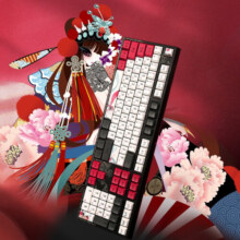阿米洛（Varmilo） 中国娘花旦系列 静电容V2机械键盘 办公键盘  键盘机械 花旦娘MA108键有线白灯 静电容V2樱花粉轴