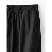 William fox&sons 高密度轻量化户外科技布机能风宽松直筒伞兵冲锋男女同款休闲裤潮 黑色 XL