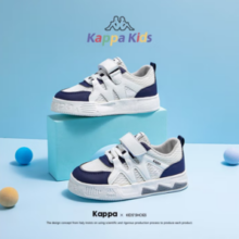 Kappa Kids 男女童夏季透气网面小白鞋中大童休闲板鞋