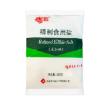 海晶精制食用盐家用无碘  400g*2袋